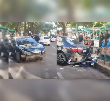 Imagem ilustrativa da imagem Acidente na avenida Presidente Vargas deixa danos materiais