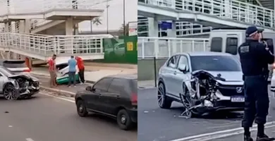 Imagem ilustrativa da imagem VÍDEO: Três veículos se envolvem em acidente na BR-316