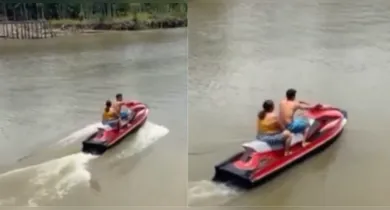 Vídeo acumula comentários bem-humorados e elogios à criatividade do autor da façanha.