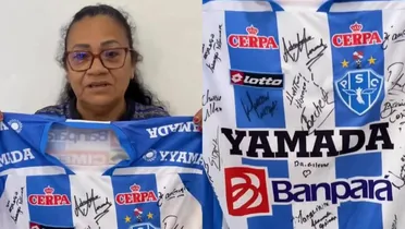 Imagem ilustrativa da notícia: Mãe promove sorteio de camisa do Paysandu autografada para tratar filho 