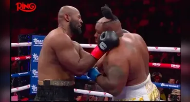 Jarrell Miller protagonizou um momento inusitado durante a luta contra Kingsley Ibeh.