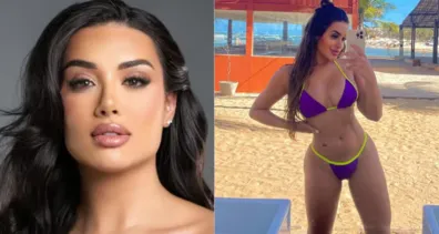 Imagem ilustrativa da imagem BBB 26: Jordana promete pular na piscina seminua se voltar do paredão