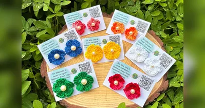 Brincos e outras peças de crochê serão feitas durante a oficina.