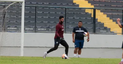 Marcelo Rangel treinou normalmente no Baenão, mas foi o único titular que ficou fora da lista de relacionados para o duelo deste domingo (29) pela Copa Norte.