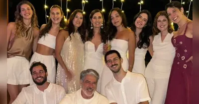 Fátima Bernardes aproveitou a virada ao lado do namorado e do ex.