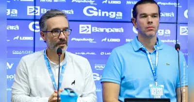 Márcio Tuma e Diego Moura, presidente e vice do Paysandu