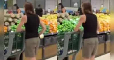 Suzane Richthofen percebeu que estava sendo filmada e reagiu.