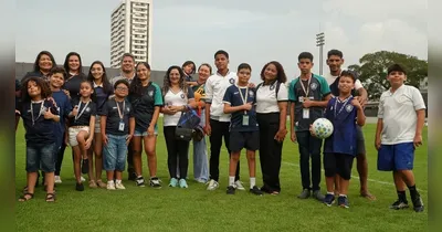 Durante a atividade, as crianças puderam conhecer as dependências do estádio