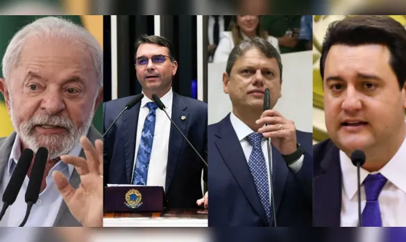 Imagem ilustrativa da imagem Quaest: Lula venceria Tarcísio, Flávio e Ratinho em dois turnos