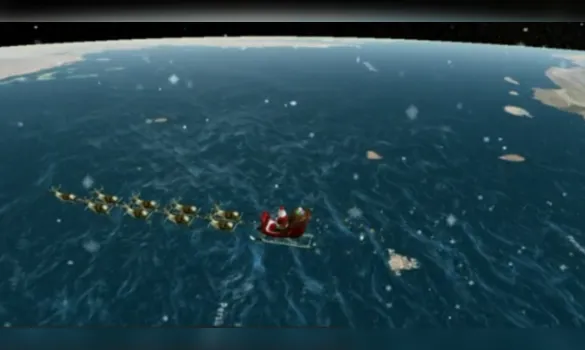 Imagem ilustrativa da imagem Site mostra em tempo real onde está o Papai Noel; acompanhe