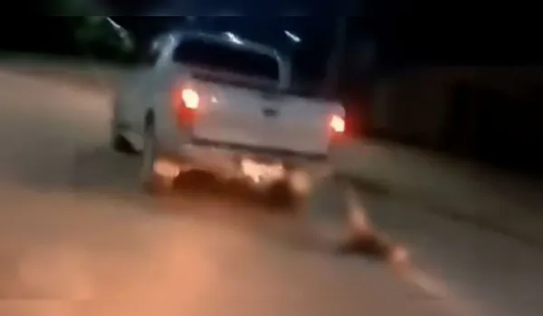 Motorista foi flagrado arrastando cachorro em Redenção, no sudeste do Pará