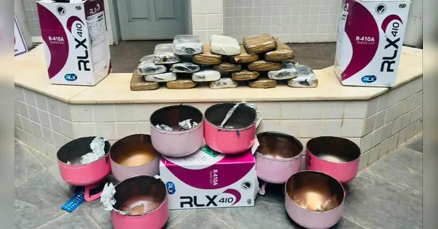 Imagem ilustrativa da notícia Suspeito é preso e drogas são apreendidas em cilindros de gás