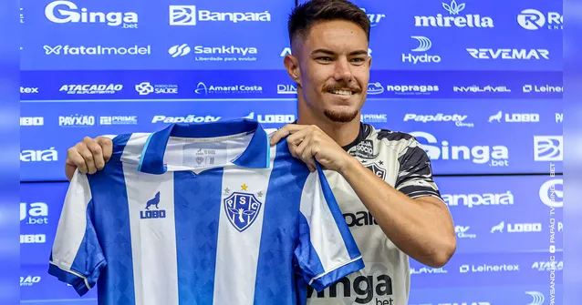 Imagem ilustrativa da notícia "Muito feliz de estar vestindo a camisa do Paysandu", diz Caio Mello