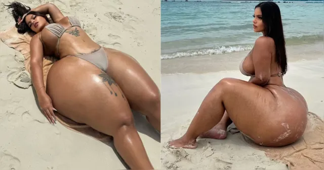 Imagem ilustrativa da notícia Mulher com 138 cm de quadril chama atenção na web; veja fotos