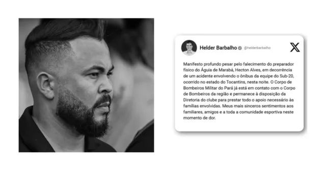 Imagem ilustrativa da notícia Governador do Pará lamenta morte em acidente com time sub-20 do Águia de Marabá