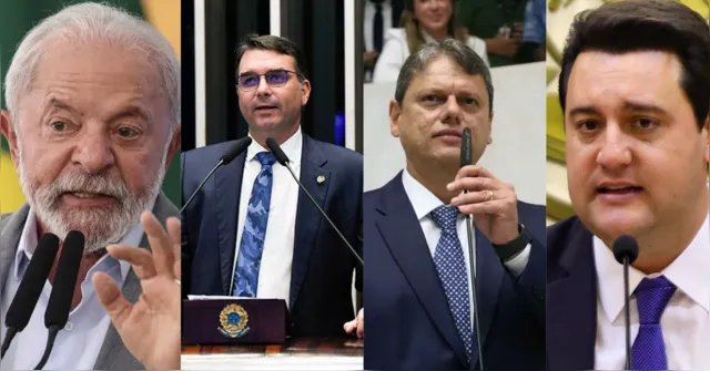 Imagem ilustrativa da notícia Quaest: Lula venceria Tarcísio, Flávio e Ratinho em dois turnos