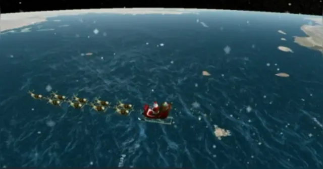 Imagem ilustrativa da notícia Site mostra em tempo real onde está o Papai Noel; Acompanhe