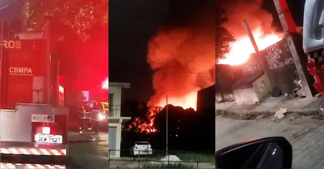 Imagem ilustrativa da notícia VÍDEO: incêndio destrói fábrica metalúrgica em Ananindeua