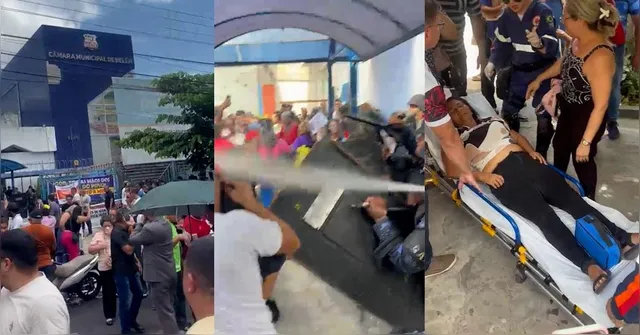 Imagem ilustrativa da notícia Protesto na Câmara de Belém termina em tumulto e invasão do plenário