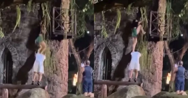 Imagem ilustrativa da notícia VÍDEO: casal tenta invadir castelinho na Praça Batista Campos