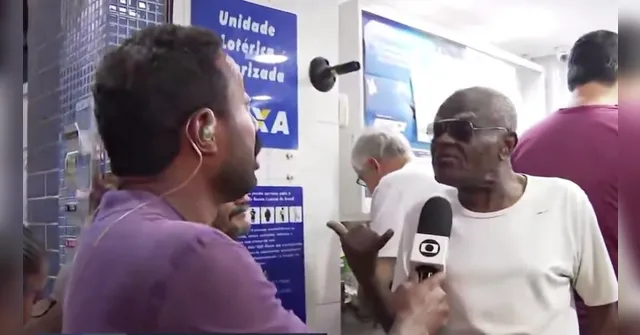 Imagem ilustrativa da notícia Repórter entrevista apostador da Mega e recebe resposta inusitada