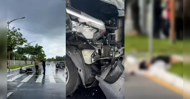 Imagem ilustrativa da notícia Mulher morre em grave acidente entre motociclista e van em Belém