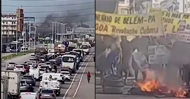 Imagem ilustrativa da notícia Protesto volta a interditar trecho na BR-316; veja como está o trânsito