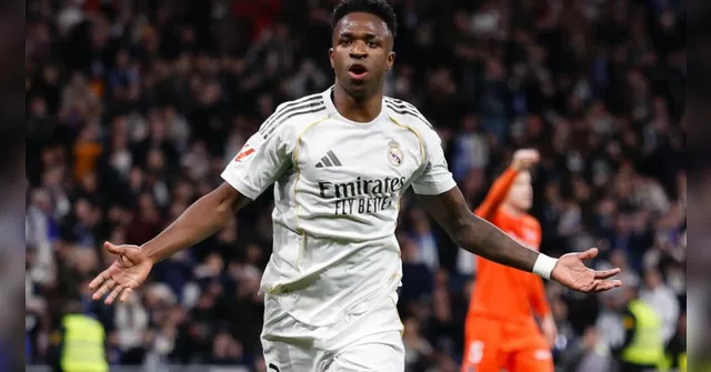 Imagem ilustrativa da notícia Real Madrid vence com show de Vini Jr. e garante liderança do Espanhol