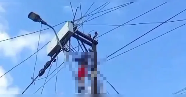 Imagem ilustrativa da notícia Homem morre após sofrer descarga elétrica em poste em Ananindeua