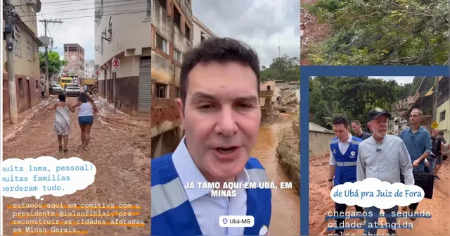 Imagem ilustrativa da notícia Lula e ministro Jader Filho vistoriam áreas afetadas pelas chuvas em Minas