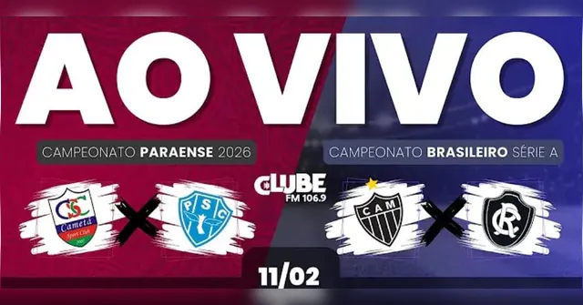 Imagem ilustrativa da notícia Tem jogo no DOL e na Clube: Ouça Atlético-MG x Remo e Cametá x Paysandu