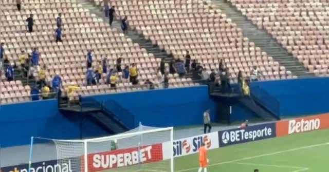 Imagem ilustrativa da notícia Briga de torcidas em Nacional x Paysandu pode gerar punições