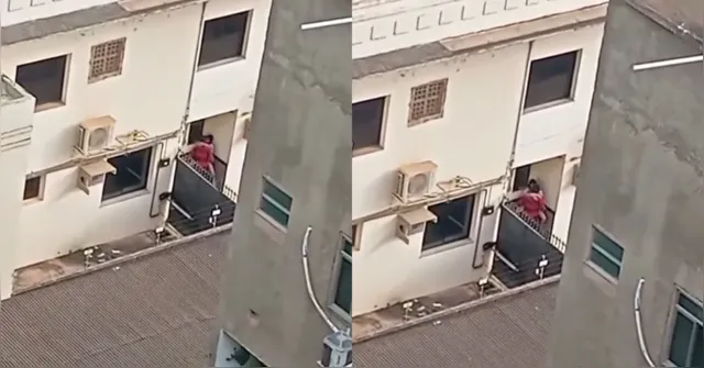 Imagem ilustrativa da notícia VÍDEO: Casal é flagrado fazendo sexo na escadaria de fórum