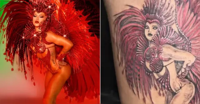 Imagem ilustrativa da notícia VÍDEO: fã viraliza ao fazer tatuagem controversa de Virginia; confira