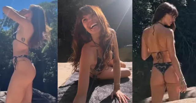 Imagem ilustrativa da notícia VÍDEO: Isis Valverde posa de biquíni em MG e fãs elogiam