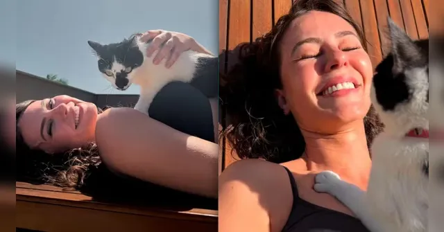 Imagem ilustrativa da notícia Paolla Oliveira aparece sorridente em primeiro post pós-término