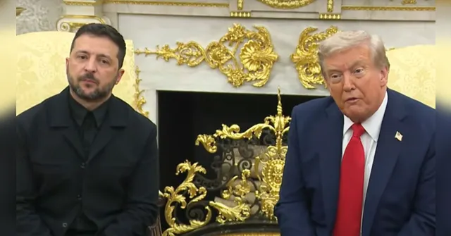 Imagem ilustrativa da notícia Zelensky e Trump se encontram para discutir fim da guerra na Ucrânia