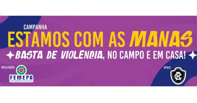 Imagem ilustrativa da notícia Remo lança campanha contra violência contra a mulher em jogo no Baenão