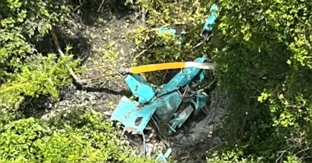 Imagem ilustrativa da notícia Três pessoas morrem em que queda de helicóptero em área de mata no Rio