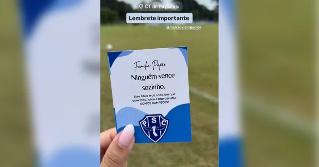 Imagem ilustrativa da notícia Capitão do Paysandu faz ação de Páscoa para colaboradores