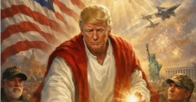 Imagem ilustrativa da notícia Trump publica imagem como Jesus Cristo e provoca reação do Papa