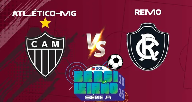 Imagem ilustrativa da imagem Acompanhe: Atlético-MG 0 x 0 Remo ao vivo no DOL