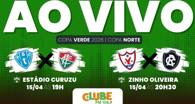 Imagem ilustrativa da imagem Acompanhe ao vivo:  Paysandu x Independência-AC e Águia x Clube do Remo