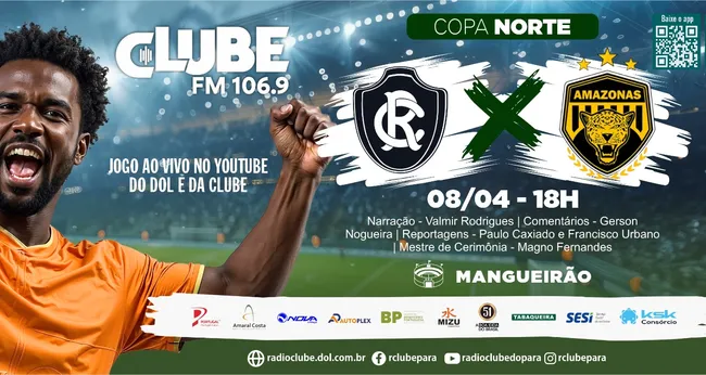 Imagem ilustrativa da imagem Tem jogo no DOL e na Clube: ouça Remo e Amazonas no Mangueirão