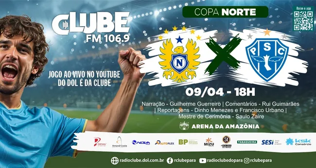 Imagem ilustrativa da imagem Tem jogo no DOL e na Clube: ouça Nacional-AM e Paysandu