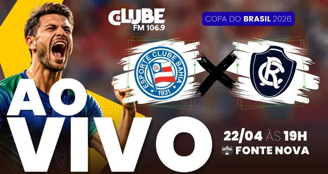 Imagem ilustrativa da imagem Tem Jogo no&nbsp; Dol: Ouça Bahia x Clube do Remo pela Copa do Brasil