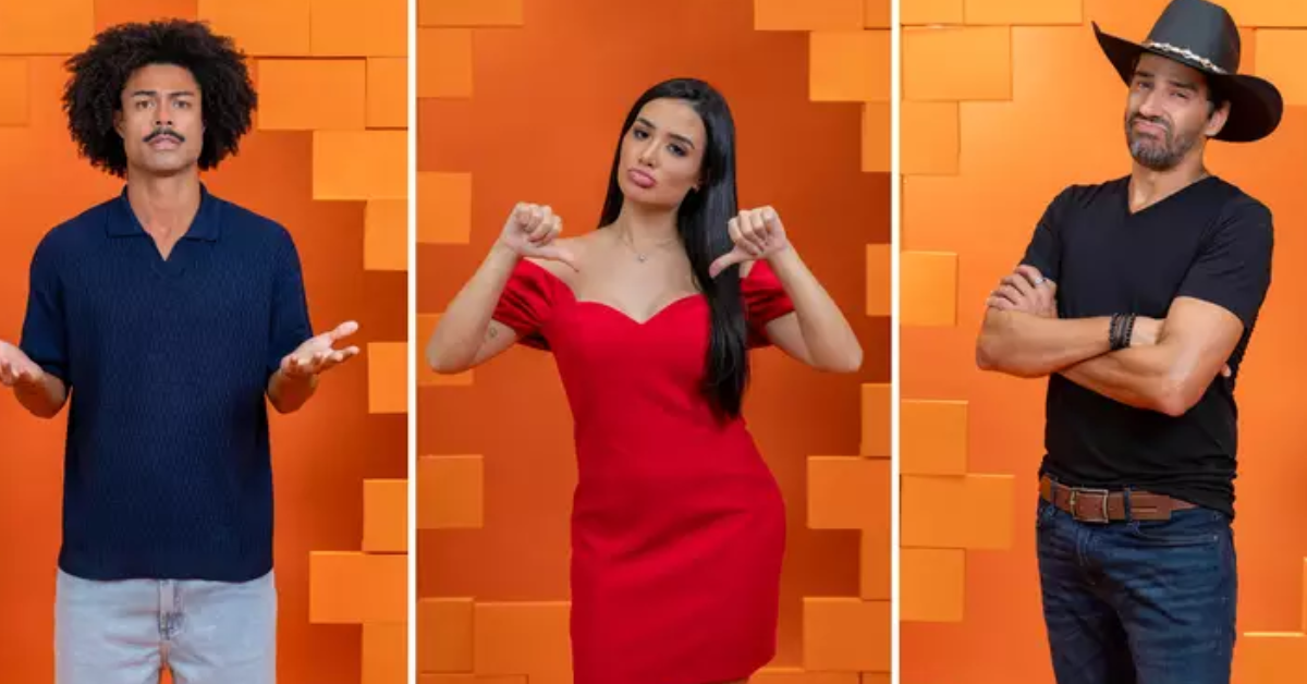 Breno, Jordana e Alberto Cowboy disputam a preferência do público no 7º Paredão Falso do BBB 26.