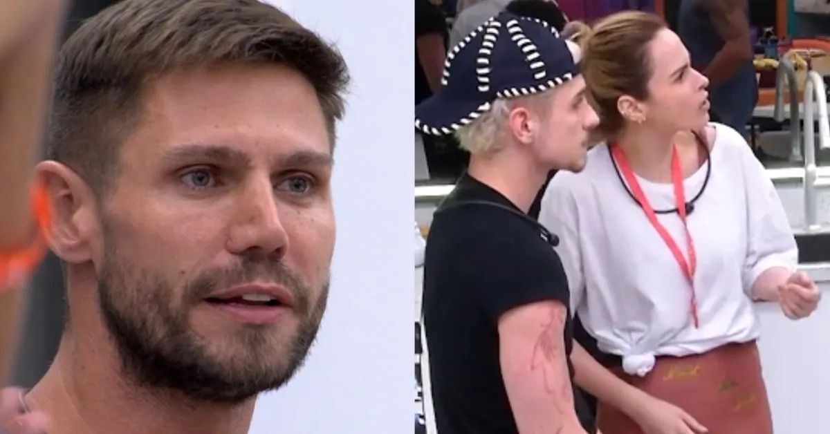 Juliano elevou o tom da discussão ao afirmar que, quando Jonas lava a louça, os utensílios ficam ainda mais sujos do que antes.