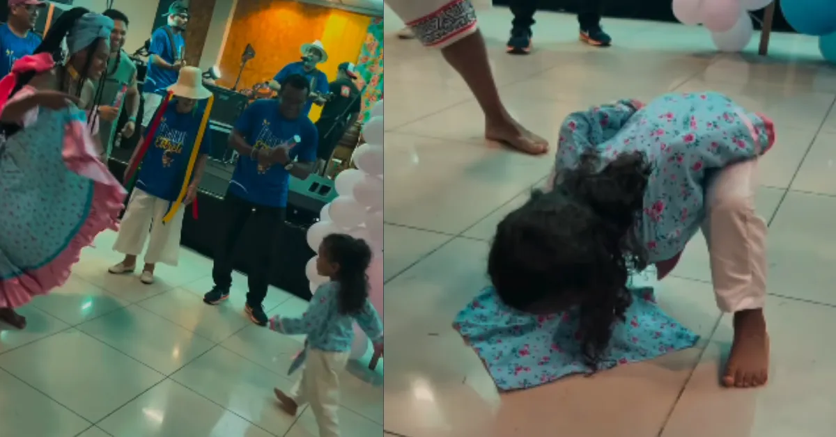 Chá revelação com carimbó no Pará emociona ao revelar chegada de Akin Ayo em celebração marcada por dança e tradição cultural