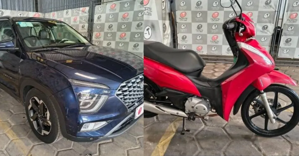 Leilão de veículos em Benevides reúne carros e motos com valores abaixo da Tabela Fipe e opções de compra presencial e online.